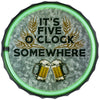 "It's 5 O’Clock Somewhere" LED Neon Rope Wall Sign